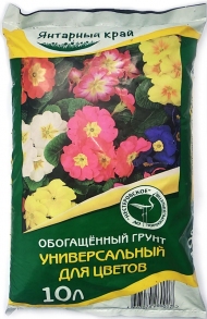 Грунт Универсальный для цветов, 10л, Янтарный край
